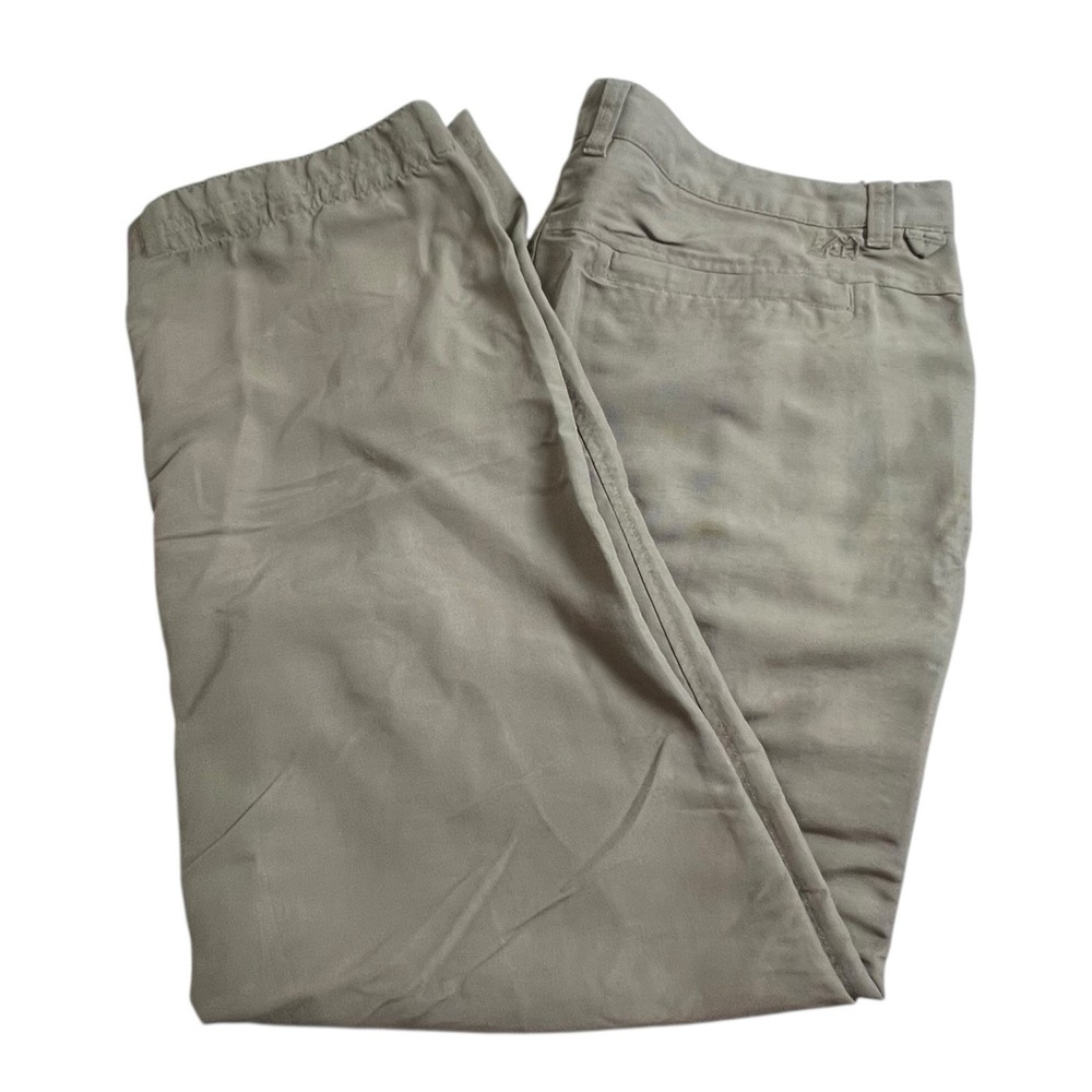 REI Mens 40X28 Brown Straight Leg Nylon Pants Outdoor Hiking (Tag 40X30)